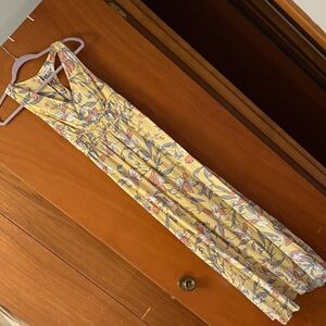 Japna Yellow Floral Maxi Dress